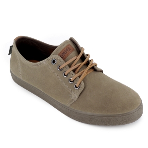 Zapatilla cordones piel serraje hidrofugo casual hombre verde 2