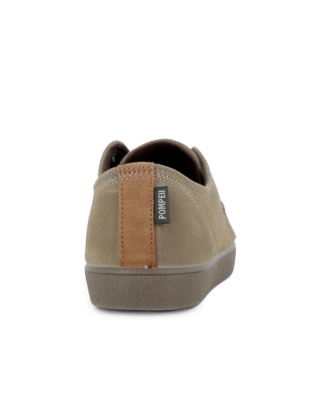 Zapatilla cordones piel serraje hidrofugo casual hombre verde