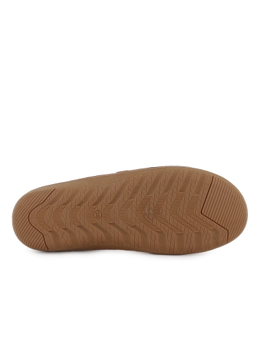 Zapato piel flexible cordon y cremallera plano mujer negro