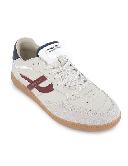 Deportivas piel napa cordones suela flexible hombre blanca