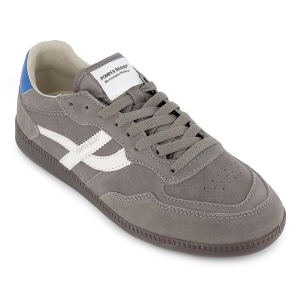 Deportivas piel napa cordones suela flexible hombre gris 2