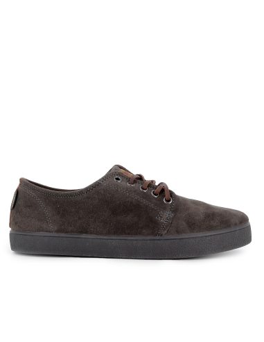 Zapatilla cordones piel serraje hidrofugo casual gris hombre