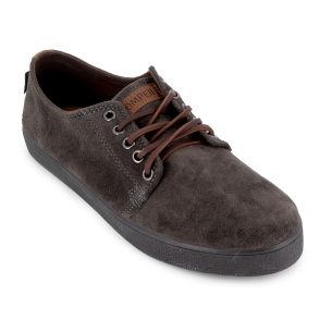 Zapatilla cordones piel serraje hidrofugo casual gris hombre 2
