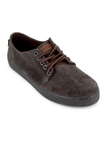 Zapatilla cordones piel serraje hidrofugo casual gris hombre