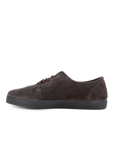 Zapatilla cordones piel serraje hidrofugo casual gris hombre
