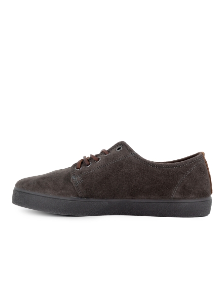 Zapatilla cordones piel serraje hidrofugo casual gris hombre