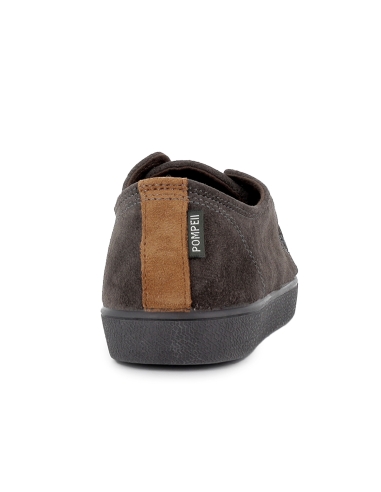 Zapatilla cordones piel serraje hidrofugo casual gris hombre