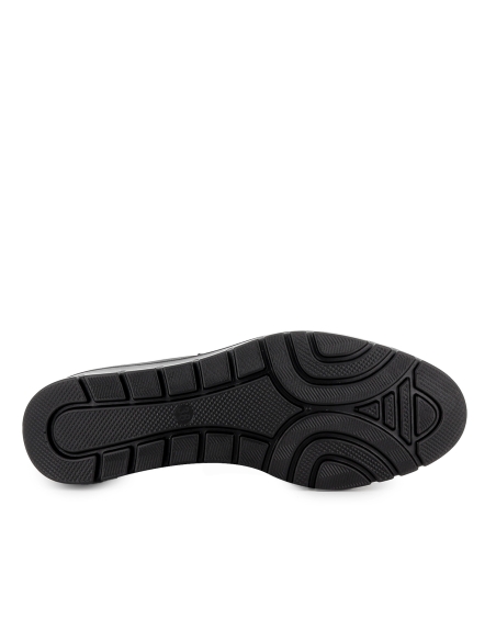 Botin piel con abertura y cremallera cuña blanda mujer negro