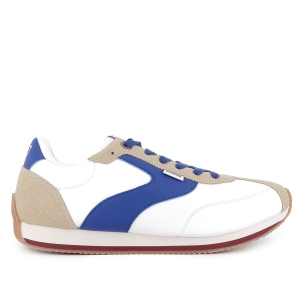 Deportiva nylon retrorunning contrastes cordones hombre blanco