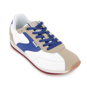 Deportiva nylon retrorunning contrastes cordones hombre blanco 2