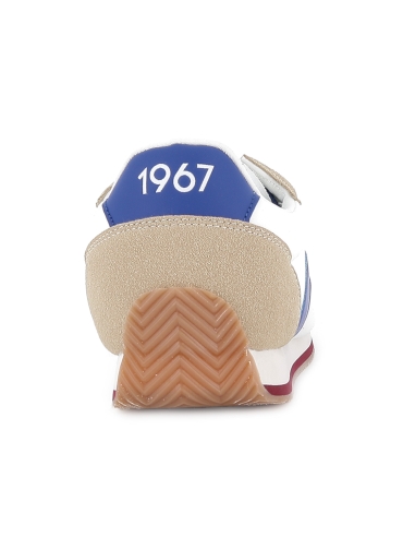 Deportiva nylon retrorunning contrastes cordones hombre blanco