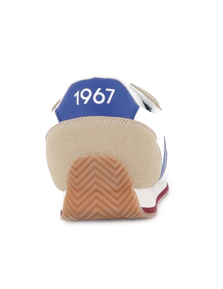 Deportiva nylon retrorunning contrastes cordones hombre blanco