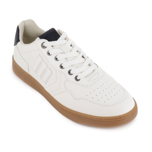 Deportivos tenis suela caramelo bordados hombre blancos 2