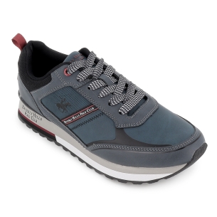 Deportiva piso jogging estabilizador y cordones hombre azul 2
