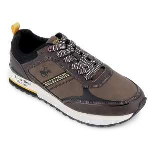 Deportiva piso jogging estabilizador y cordones hombre marron 2