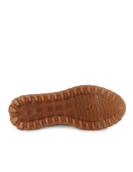 Deportivo piel refuerzo cordones y cremallera cuña mujer blanco