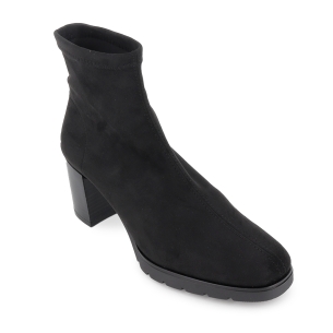 Botin licra ante elastico slip-in tacon recto mujer negro 2