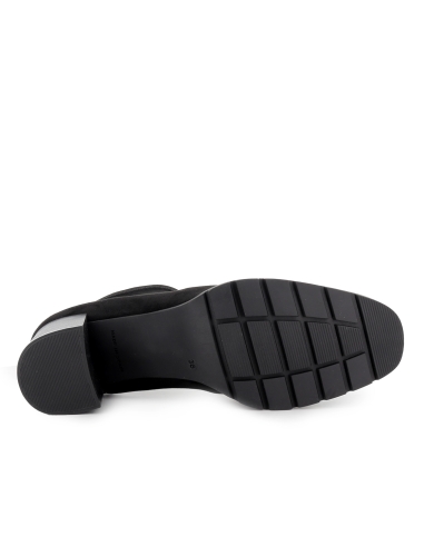 Botin licra ante elastico slip-in tacon recto mujer negro