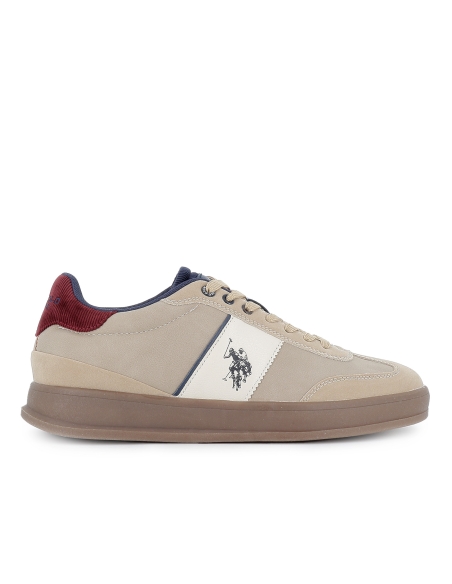 Deportivas contraste cordones y suela caramelo hombre beige