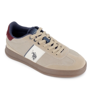 Deportivas contraste cordones y suela caramelo hombre beige 2