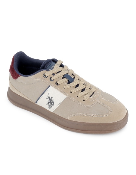 Deportivas contraste cordones y suela caramelo hombre beige