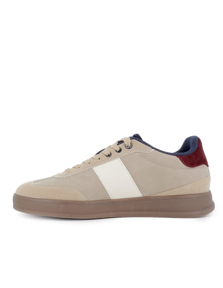 Deportivas contraste cordones y suela caramelo hombre beige