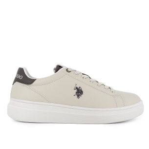 Tenis cordones con refuerzo contraste hombre blancos