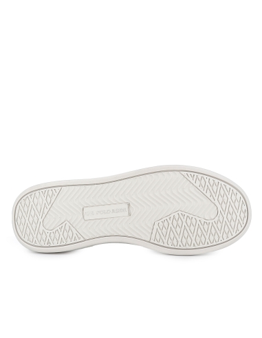 Tenis cordones con refuerzo contraste hombre blancos