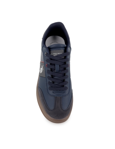 Deportivas cordones y suela caramelo hombre azul