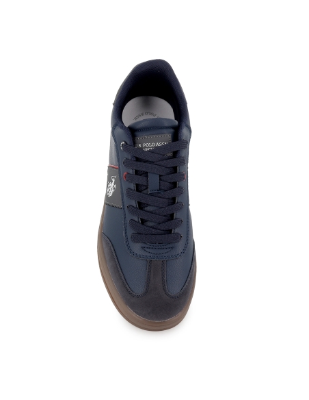 Deportivas cordones y suela caramelo hombre azul