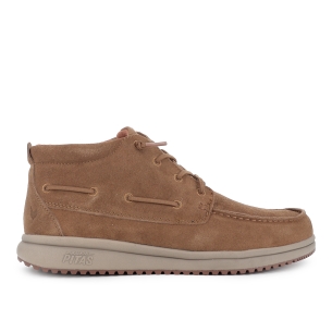 Botin piel hidrofuga suela EVA comoda cordones hombre camel