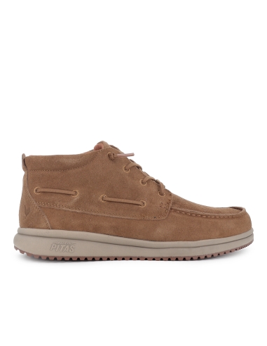 Botin piel hidrofuga suela EVA comoda cordones hombre camel