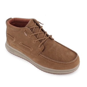 Botin piel hidrofuga suela EVA comoda cordones hombre camel 2