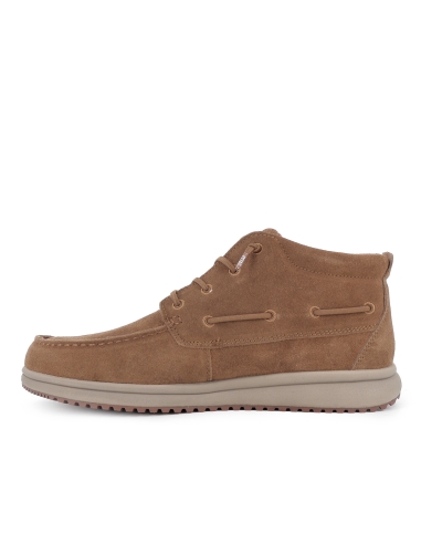 Botin piel hidrofuga suela EVA comoda cordones hombre camel