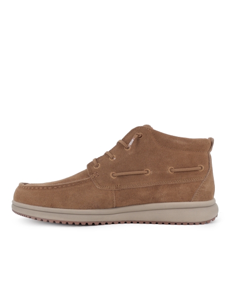Botin piel hidrofuga suela EVA comoda cordones hombre camel