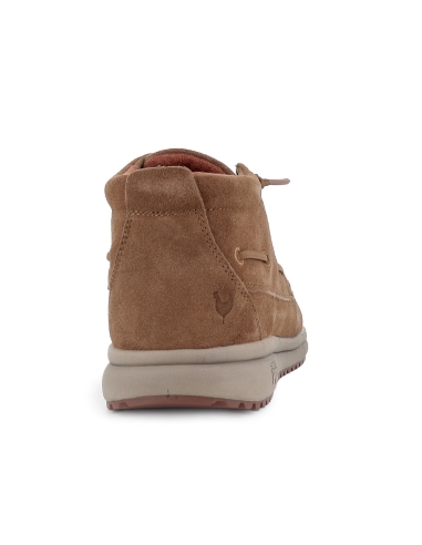 Botin piel hidrofuga suela EVA comoda cordones hombre camel
