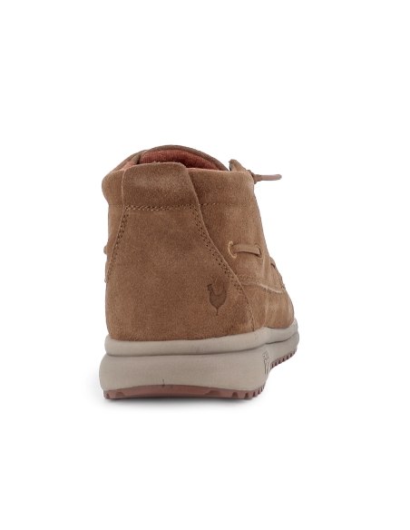 Botin piel hidrofuga suela EVA comoda cordones hombre camel