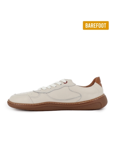Zapato cordones piel barefoot plantilla extraible hombre blanco