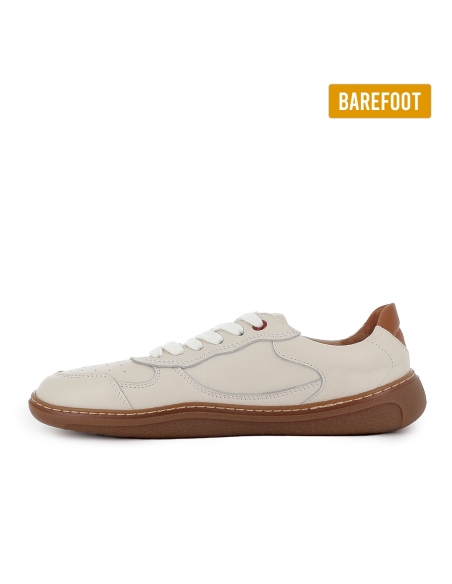 Zapato cordones piel barefoot plantilla extraible hombre blanco
