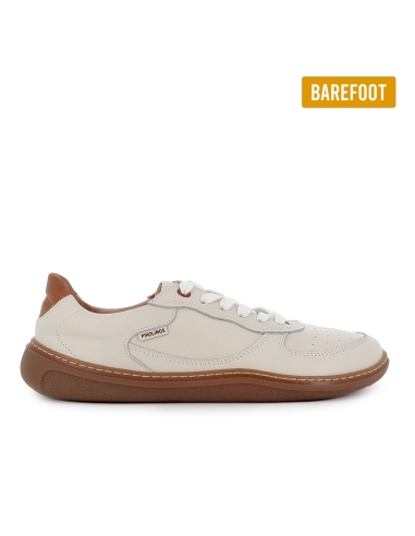 Zapato cordones piel barefoot plantilla extraible hombre blanco