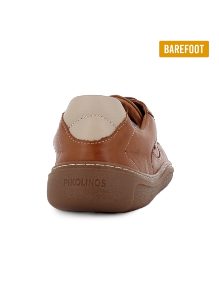 Zapato cordones piel barefoot plantilla extraible hombre marron