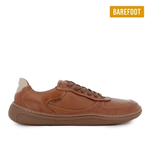 Zapato cordones piel barefoot plantilla extraible hombre marron