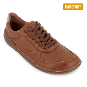 Zapato cordones piel barefoot plantilla extraible hombre marron 2