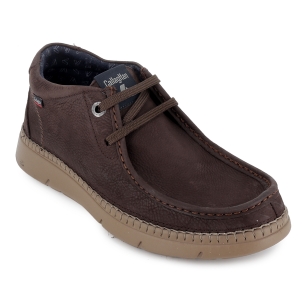 Wallabi piel cuero y cordones suela ligera hombre marron 2