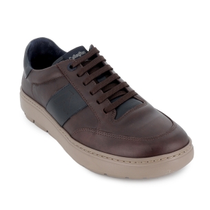 Zapato cordones piel con plantilla adaptable hombre marron 2