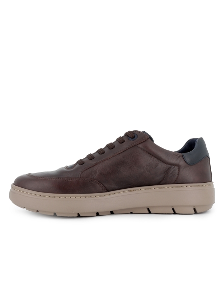 Zapato cordones piel con plantilla adaptable hombre marron