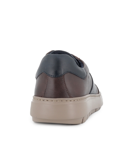 Zapato cordones piel con plantilla adaptable hombre marron