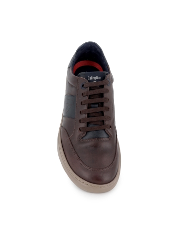 Zapato cordones piel con plantilla adaptable hombre marron