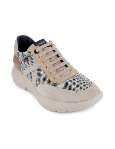 Deportivo piel y nylon suela amortiguadora hombre camel