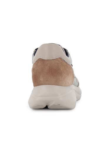 Deportivo piel y nylon suela amortiguadora hombre camel